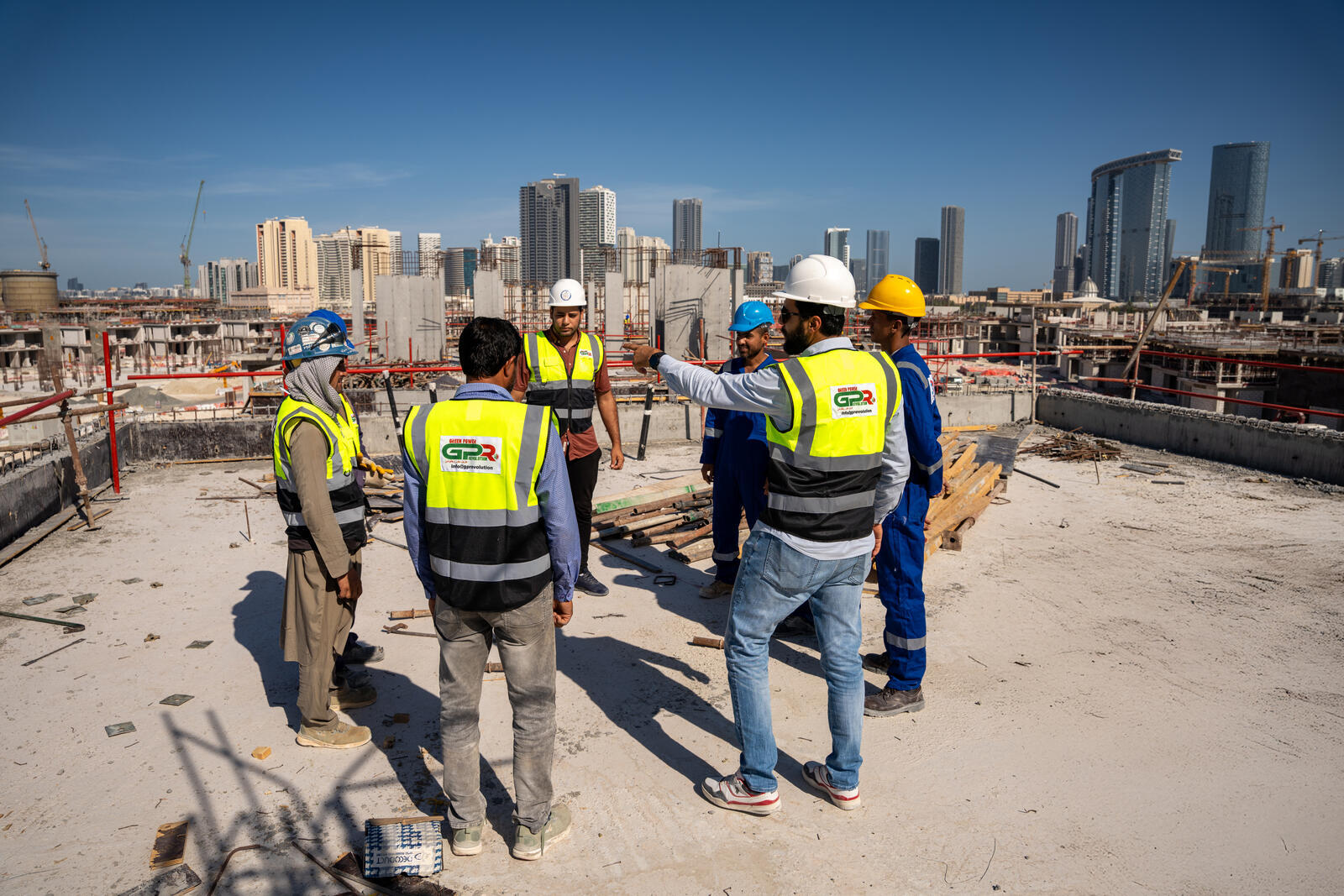 Green Power Revolution engineering team coordinating an Abu Dhabi project